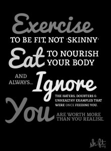 exercise to be fit not skinny