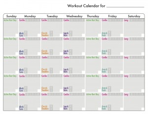 Workout calendar {Piloting Paper Airplanes}