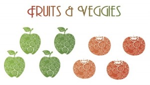 Fruits & Veggies card {Piloting Paper Airplanes}